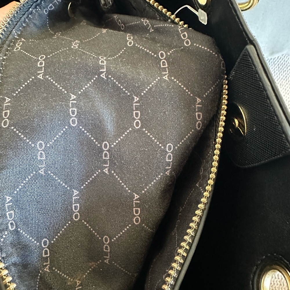 ALDO Elegant Black Tote with Gold Accents - Picture 12 of 12